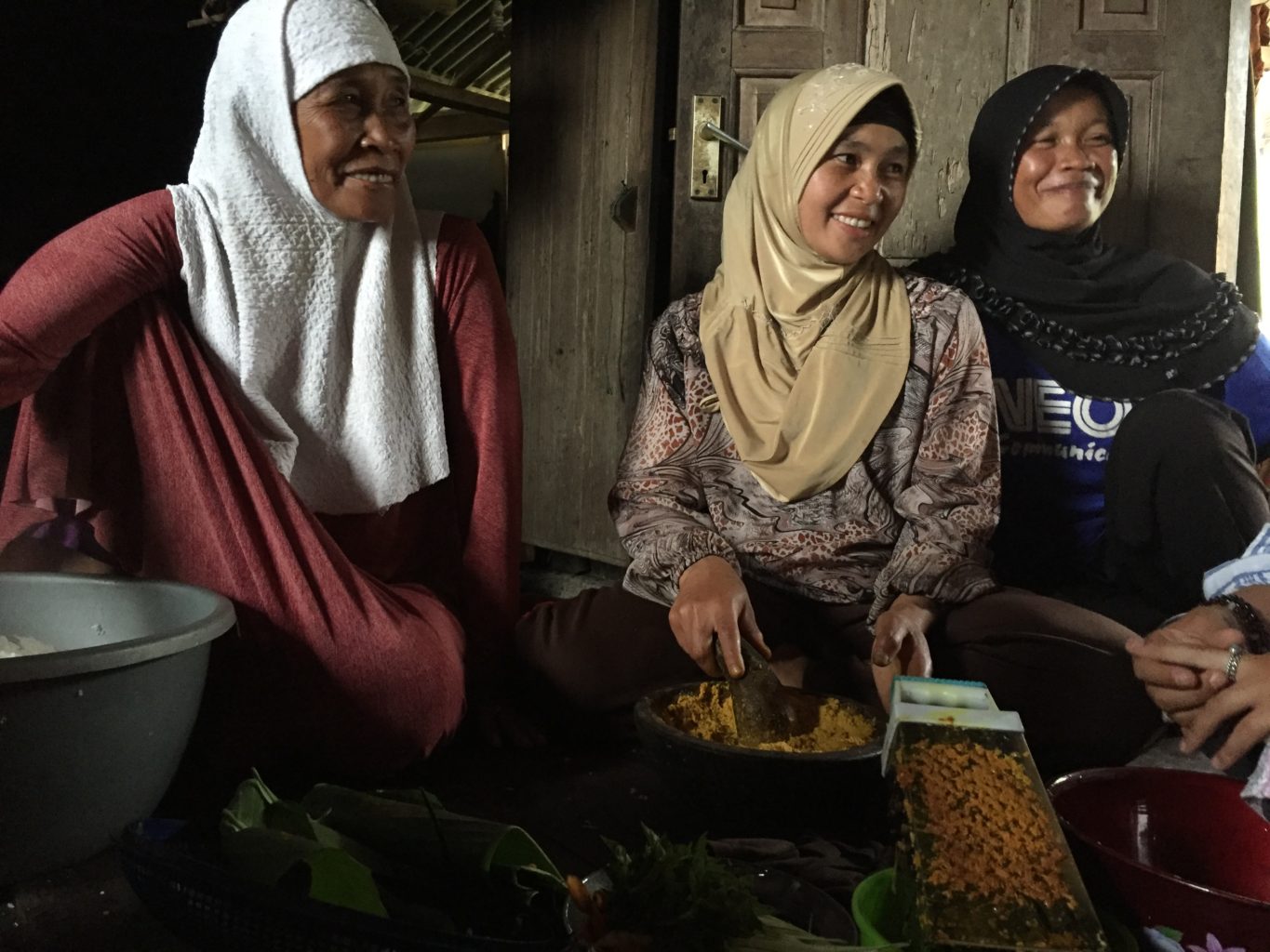 Cooking in Puncak Baru, Indonesia