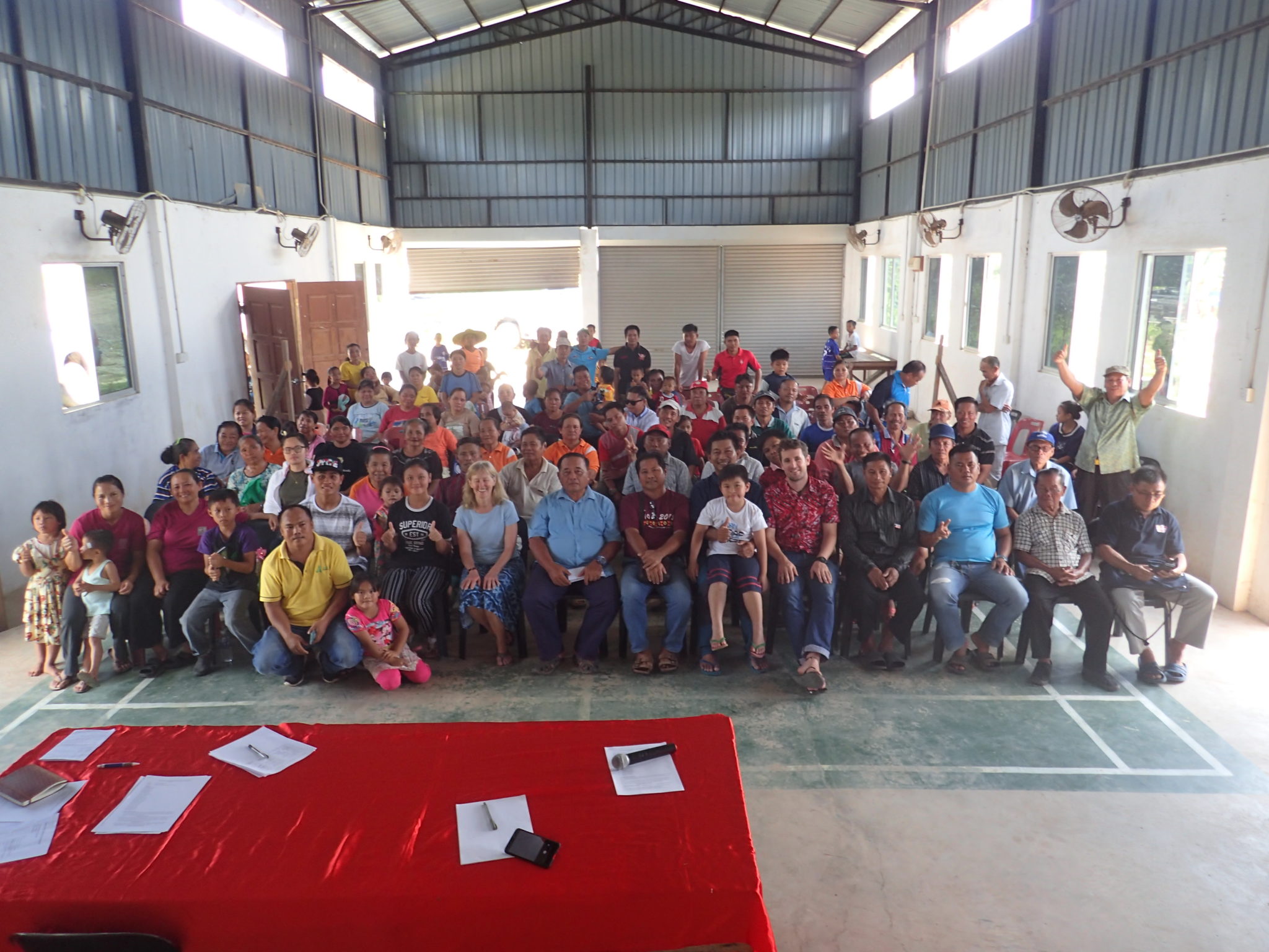 Villagers in Sabah, Malaysia gather to celebrate the launch of a forest protection and clean water project with Seacology