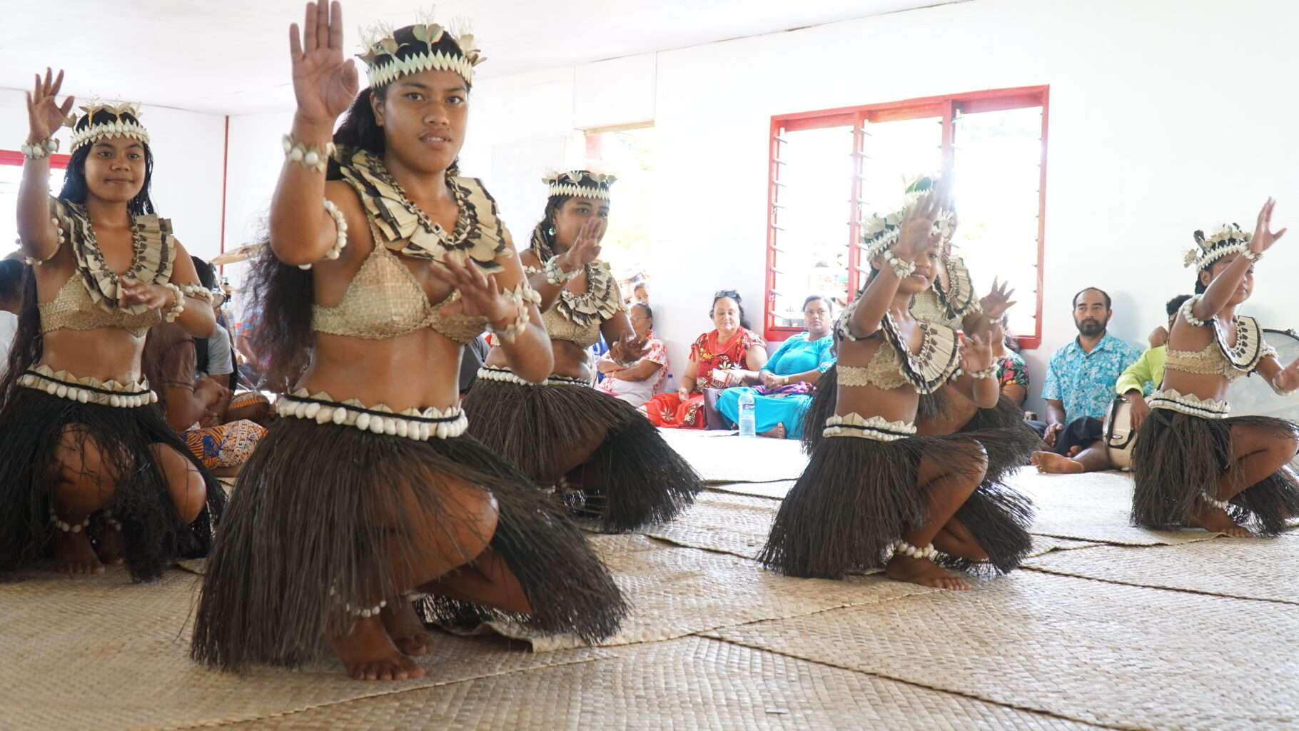 traditional dancers inside the hall