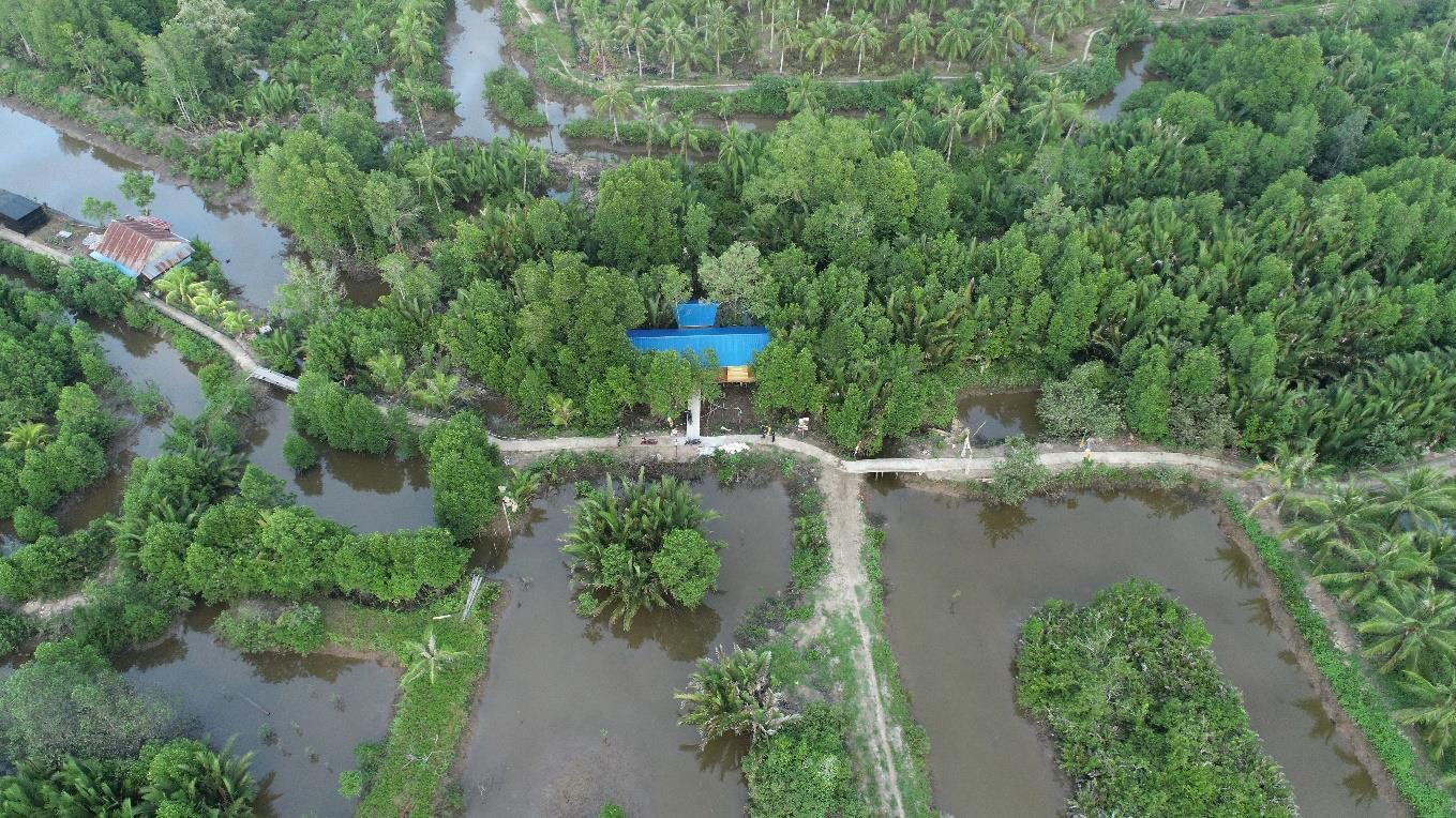 New center surrounded by mangroves