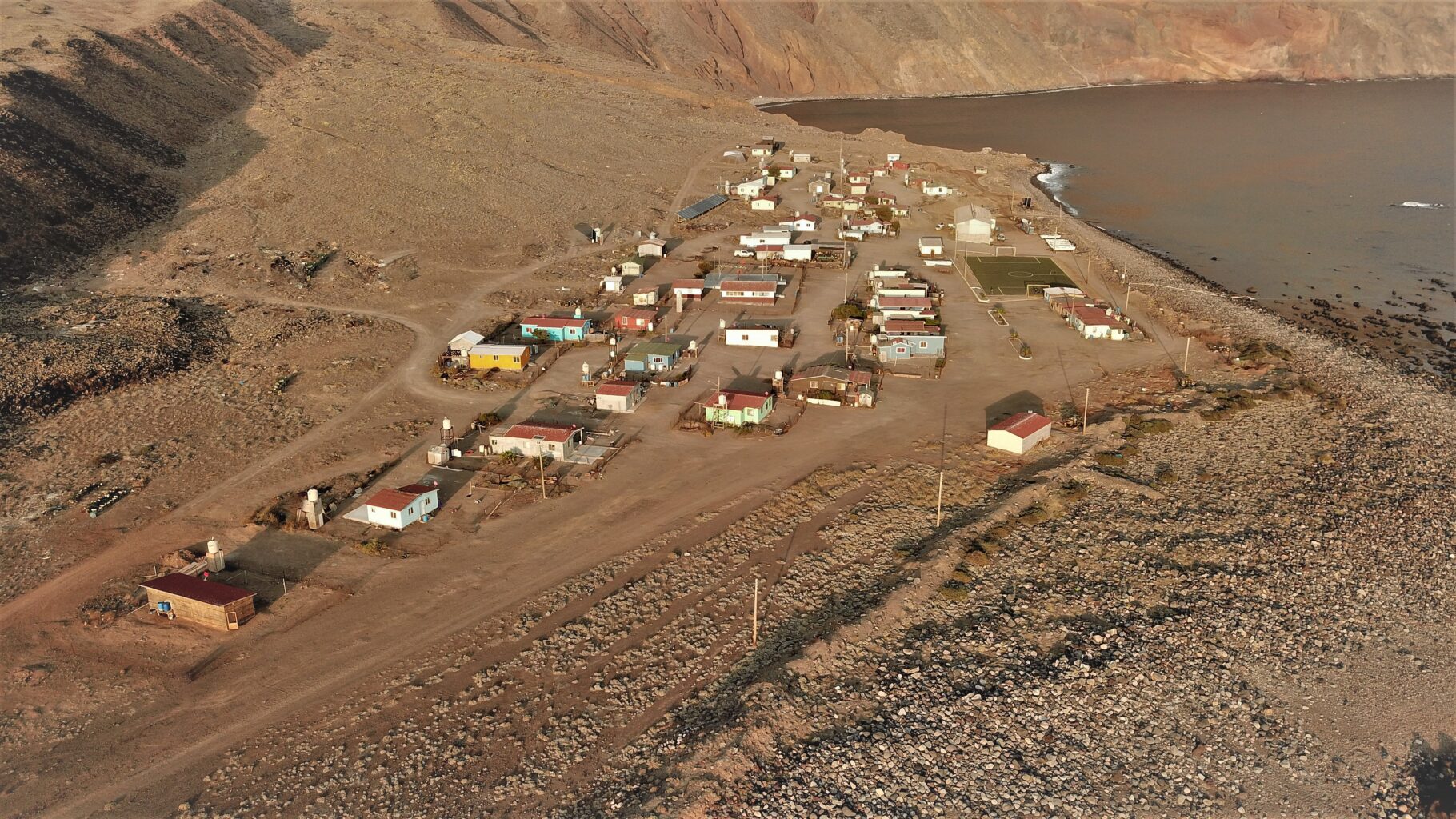 Overhead view of village