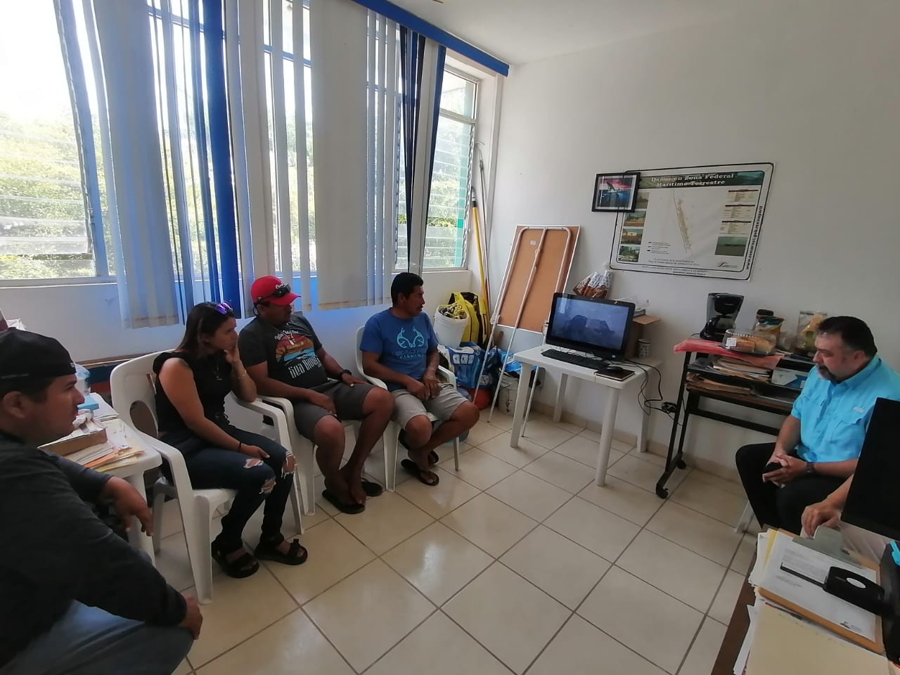 A group of people meeting