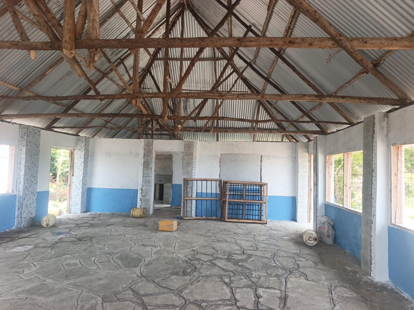 inside of nearly completed building